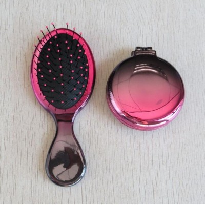 Folding hair brush with mirror and child mini hairbrush set GOOD FOR TRAVEL