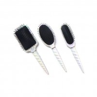 Custom Brush Hair Extension Swarovski White Hair Brush Round Plastic For Wigs Hair